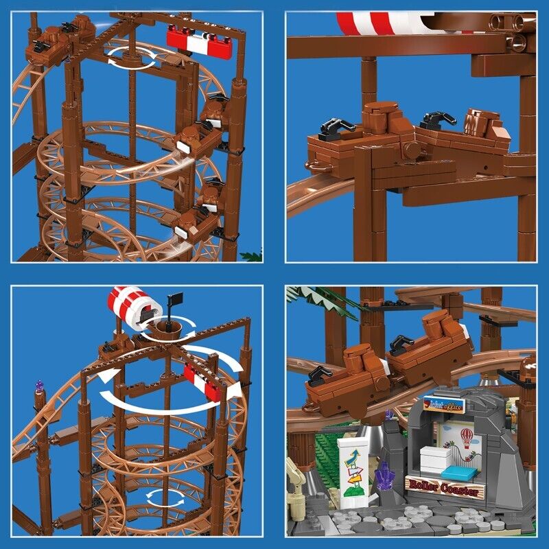 new Mould King 11013 Pirate Ship Roller Coaster Building Block Kid RC Toy 2174Pcs MOULD KING - KOEEK