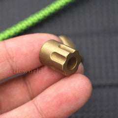 Outdoor Solid Brass Cartridge Knife Lanyard Bead Parachute Cord Pendant EDC DIY 07FC0E-D4 - KOEEK