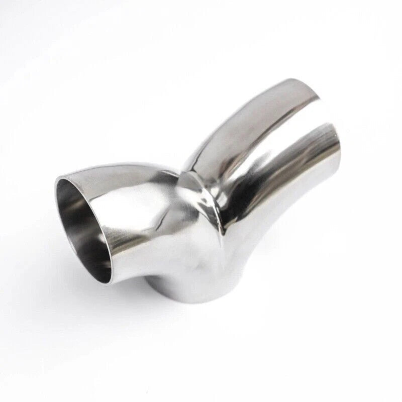 304 Stainless Steel 3 Way Y-Shape Pipe Tee Piece 90° Exhaust Tube Polished Tool 07FC0E-D4 - KOEEK