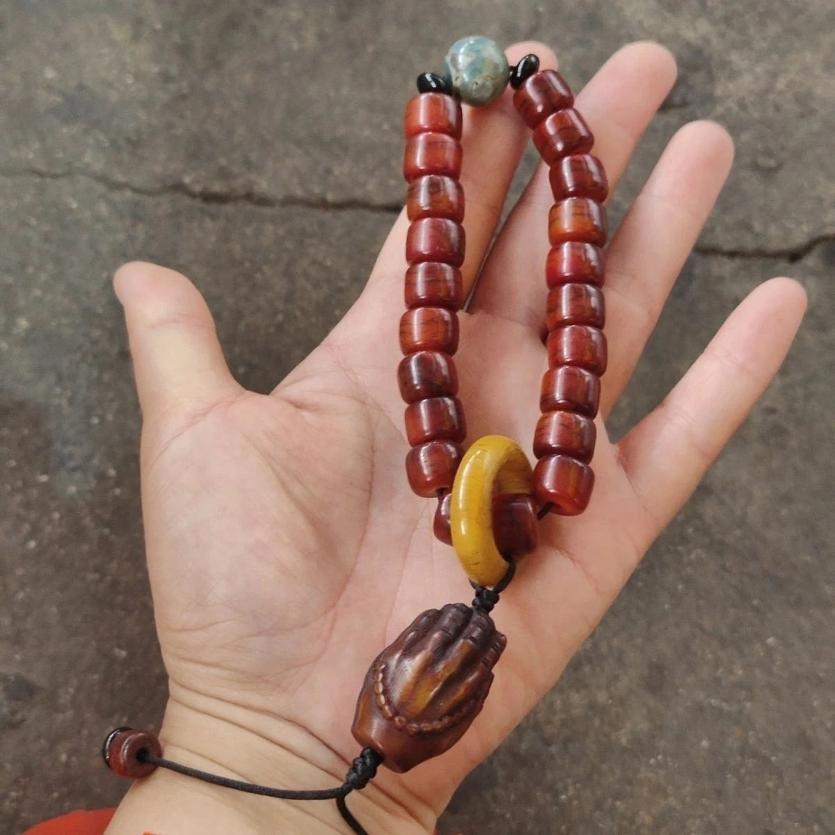 Tibetan Beads Bracelet Men Buddhist Trendy Handmade Jewelry 07FC0E-D4 - KOEEK