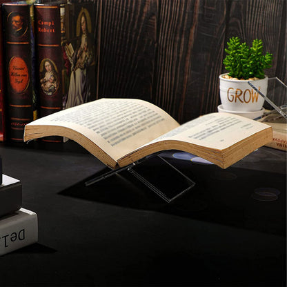 new Acrylic Book Stand for Reading X Shape Transparent Book Display  Holder koeek - KOEEK