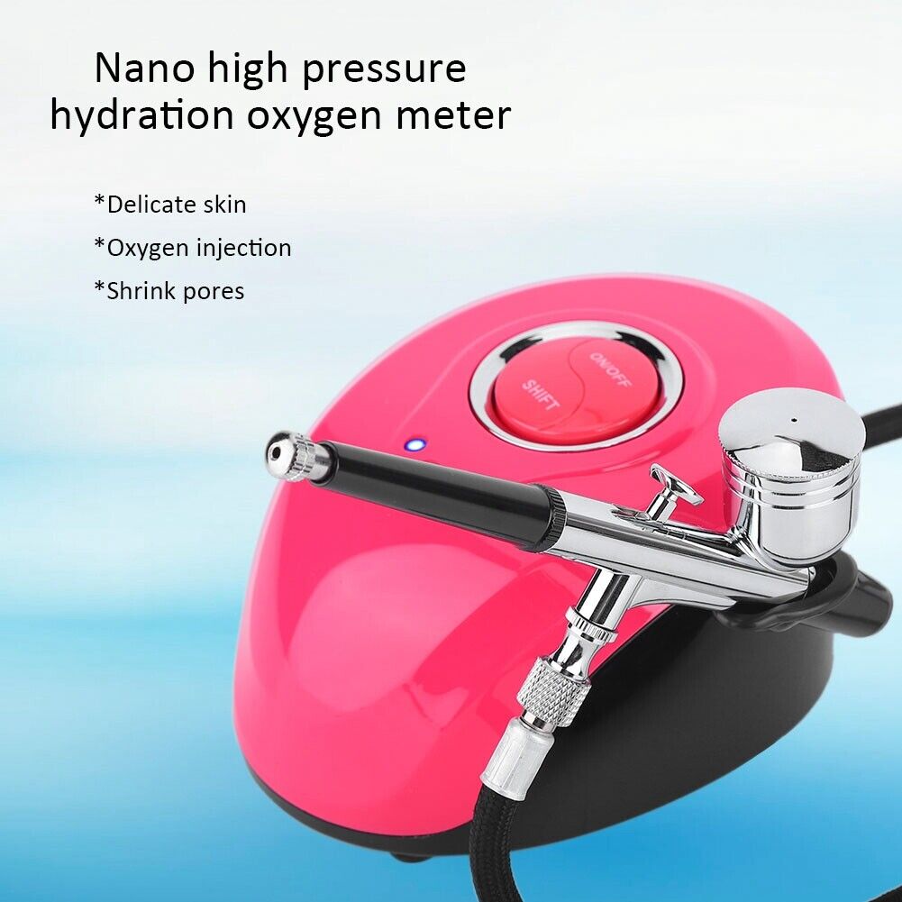 ny Moisturizing Oxygen Sprayer Machine Kompressor Device Pink EU