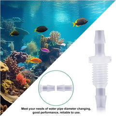 new 10 Packs Hose Barb Thru-Bulk Bulkhead Fitting Plastic White 07FC0E-D4 - KOEEK
