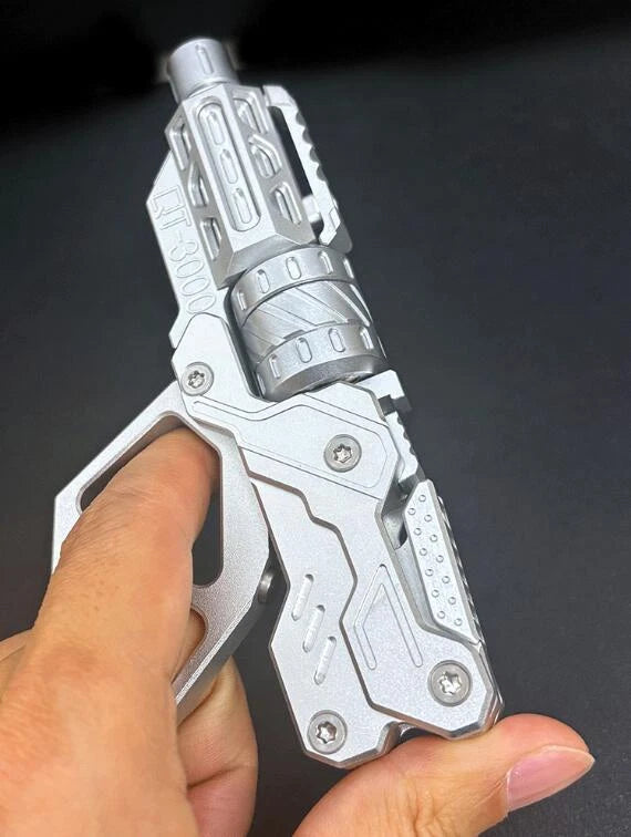 EDC Toy QT#3000 Revolver Push Slider Gun Spinner Button Fingertip Gyro 07FC0E-D4 - KOEEK