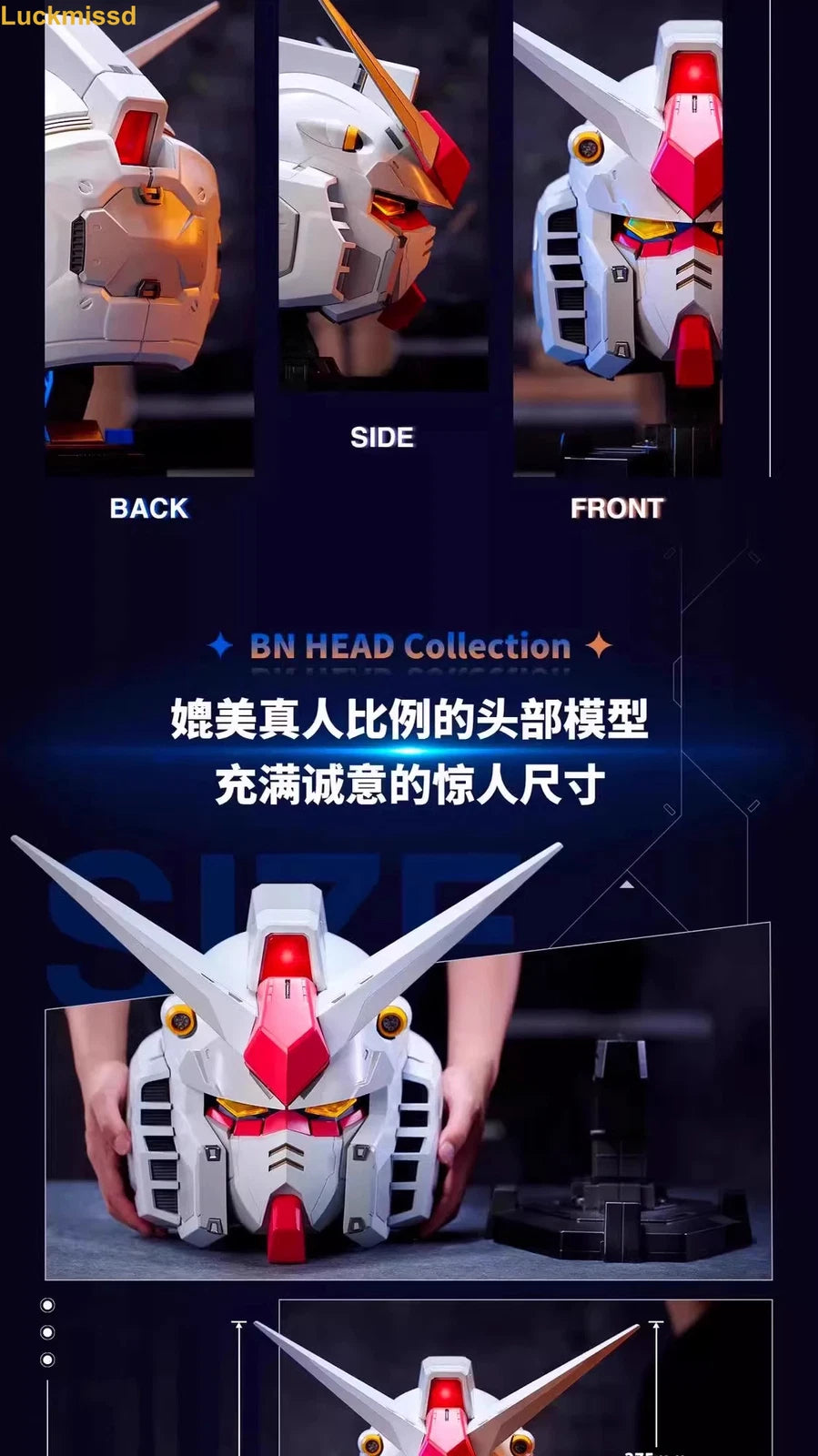 Mobile Suit Gundam RX-78 Cosplay Wearable Anime Helmet Mask Light up Collection 07FC0E-D4 - KOEEK