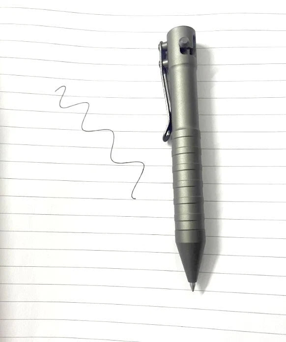Solid Aluminium Alloy Pocket Ballpoint Pen Office Signature Pen Outdoor EDC Pen 07FC0E-D4 - KOEEK