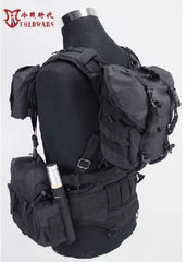 Replica Russian Special Forces Smersh Tactics Combat Chest Vest Black AK Set 07FC0E-D4 - KOEEK
