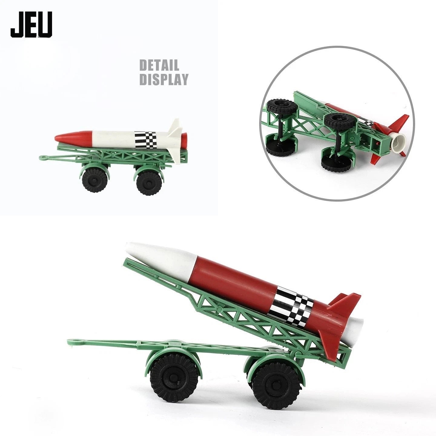 JEU 10Pcs Military Missile Rocket Transport Truck Set, Diecast Toy Gift for Boy JEU - KOEEK