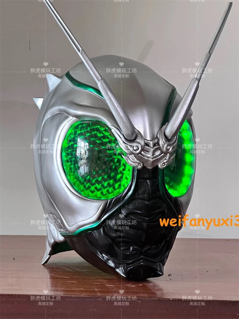 Masked Rider Shadow Moon Cosplay 1/1 Helmet FRP Wearable LED Eyes Mask Prop Gift 07FC0E-D4 - KOEEK