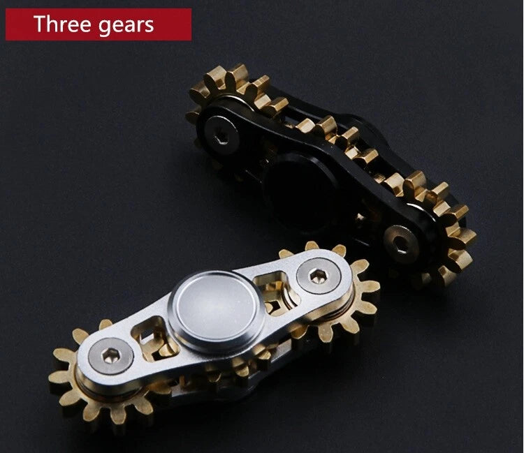 Spinner Toys Metal Brass Finger Focus Hand Stress Cube Relief Gears Fidget Toy 07FC0E-D4 - KOEEK