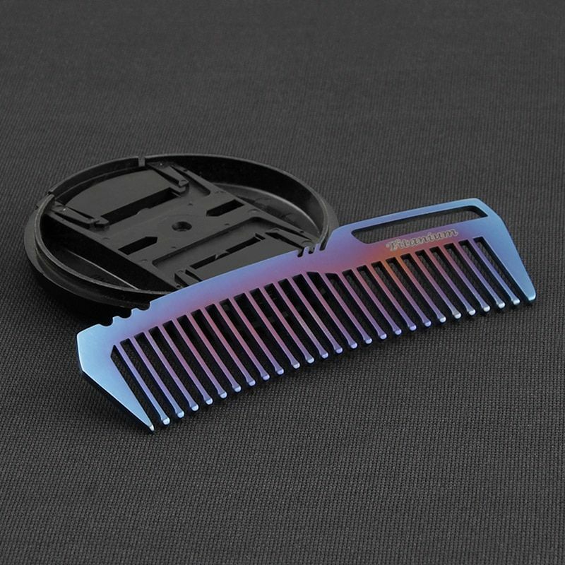Mini Portable Titanium Alloy Comb EDC Super Light Titanium Comb Outdoor Tools 07FC0E-D4 - KOEEK