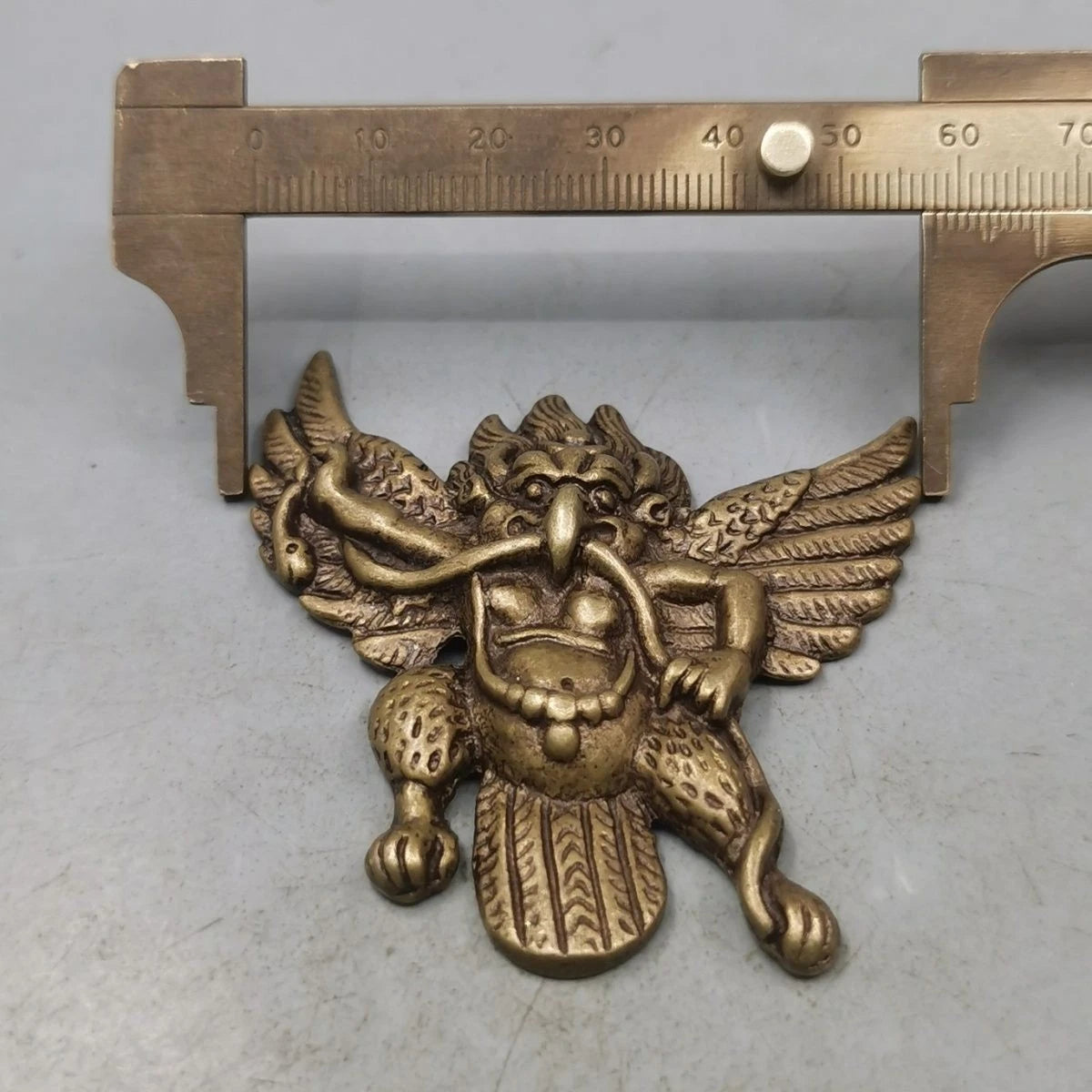 Tibetan Ritual Garuda Pendant Amulet Brass Bird Necklace Collectible 07FC0E-D4 - KOEEK