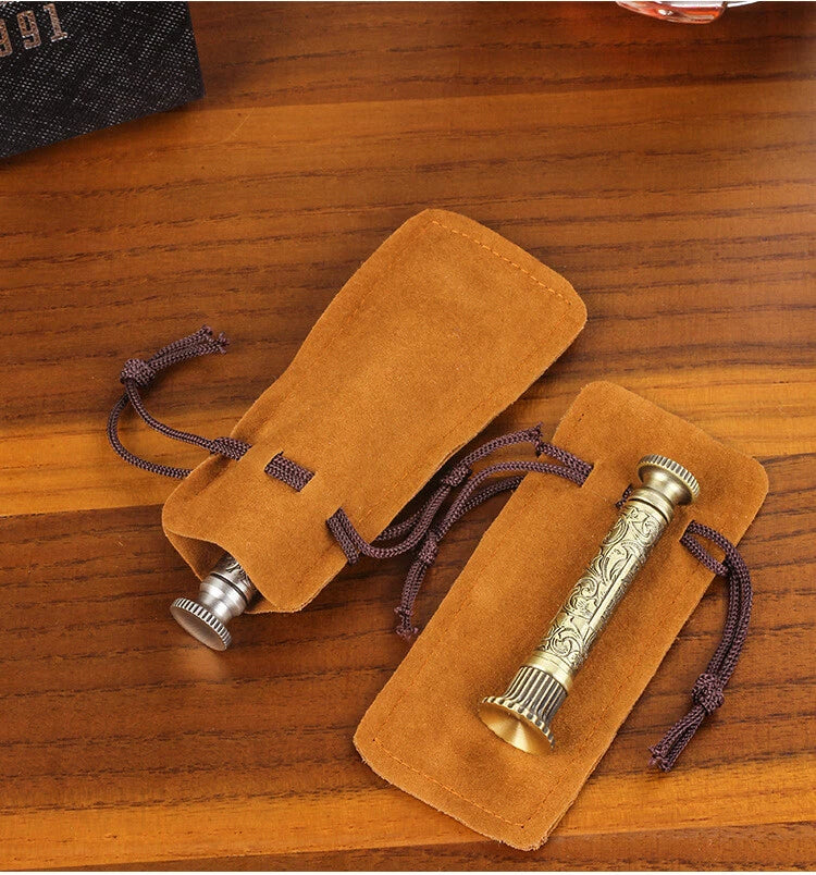 2 in 1 Vintage Brass Tang Grass Pipe Tamper Press Stick Tobacco Cleaner Tool 07FC0E-D4 - KOEEK