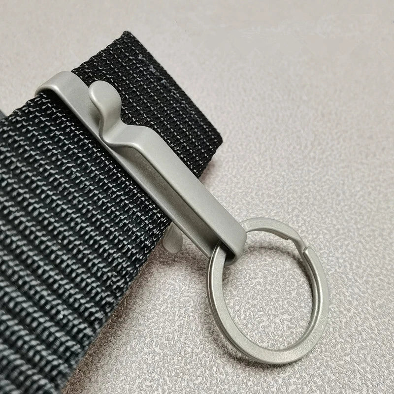 Titanium Alloy Quick Buckle Detach Belt Waist Hanging Keychain Key EDC Tools 07FC0E-D4 - KOEEK