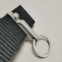 Titanium Alloy Quick Buckle Detach Belt Waist Hanging Keychain Key EDC Tools 07FC0E-D4 - KOEEK