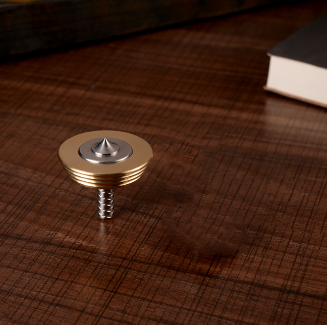 Stainless steel+Brass Hand Twisting Spinning Top Gyro Gyroscope Toys 07FC0E-D4 - KOEEK