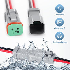 new 6 Kit Deutsch DT 2 pin Black Male Female Wiring Harness 6Set, 2Pin 07FC0E-D4 - KOEEK
