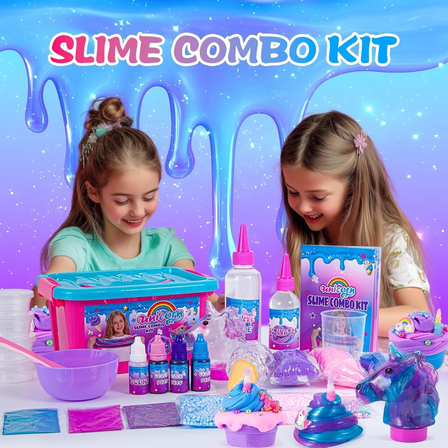new ZOnFRTO Mini Unicorn Slime Kit for Girls - Glimmer Crunchy, Butter, Purple ZONFRTO - KOEEK