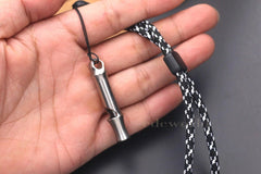 TC4 Outdoor Titanium Whistle Necklace Lanyard EDC Survival Key chain Tool W-35T 07FC0E-D4 - KOEEK