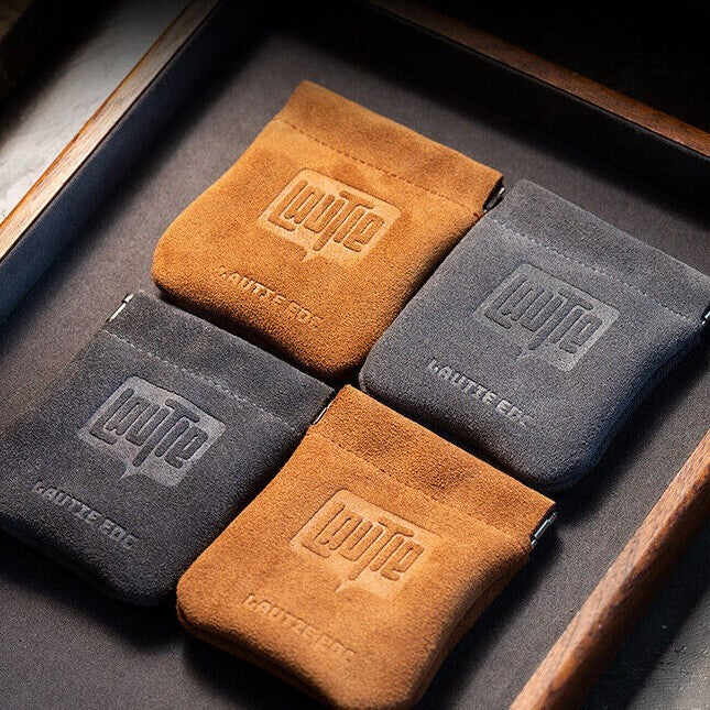 Cowhide Storage Bag LAUTIE Fingertip Gyro Toy EDC Outdoor Portable Key Case Gift 07FC0E-D4 - KOEEK