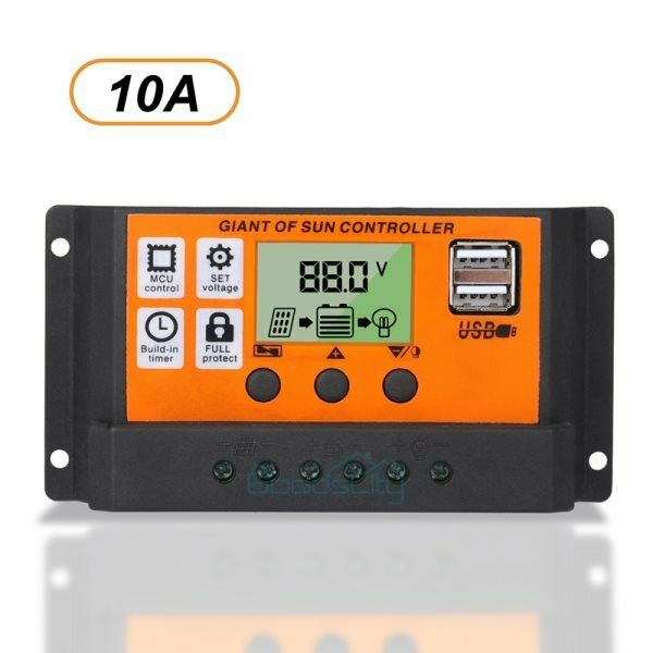 ny 12/24V 60/80/100A MPPT Solar Charge Controller Panel Batteriregulator Dobbel USB