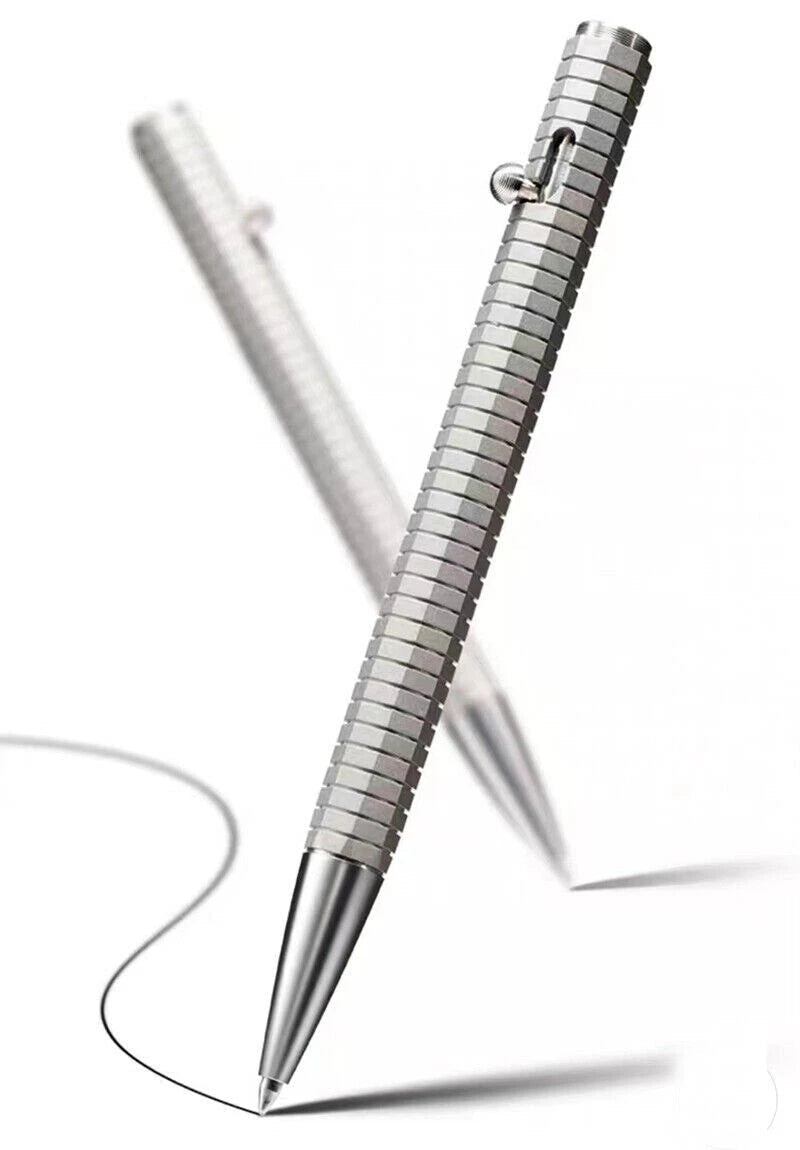 EDC Solid TC4 Titanium Alloy Bolt Ballpoint Business Office Singnature Pen 07FC0E-D4 - KOEEK