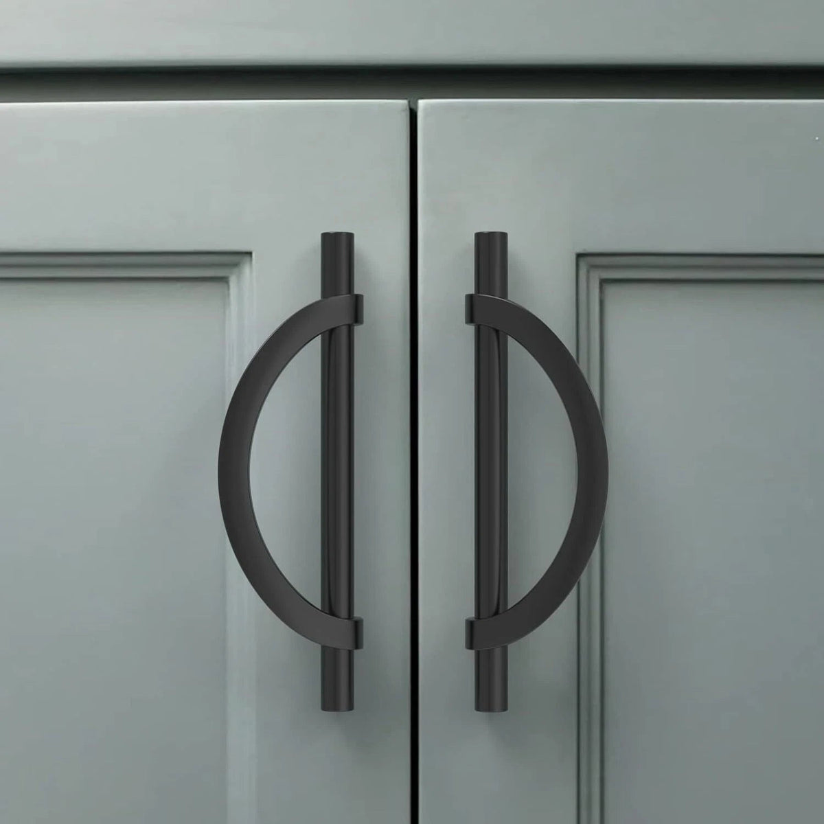 10 Pack Matte Black Cabinet Pulls 5 in (128 mm) Drawer Pulls 07FC0E-D4 - KOEEK