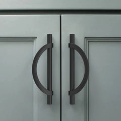 10 Pack Matte Black Cabinet Pulls 5 in (128 mm) Drawer Pulls 07FC0E-D4 - KOEEK