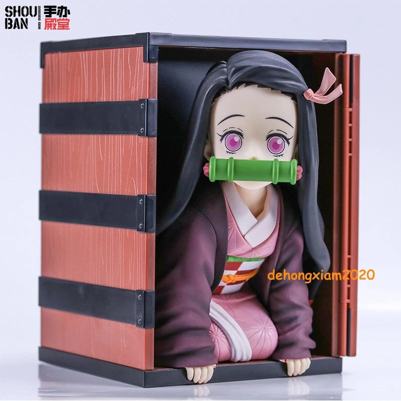 22cm Demon Slayer Kamado Nezuko PVC Figure Popcorn Bucket Decoration Model Toy 07FC0E-D4 - KOEEK