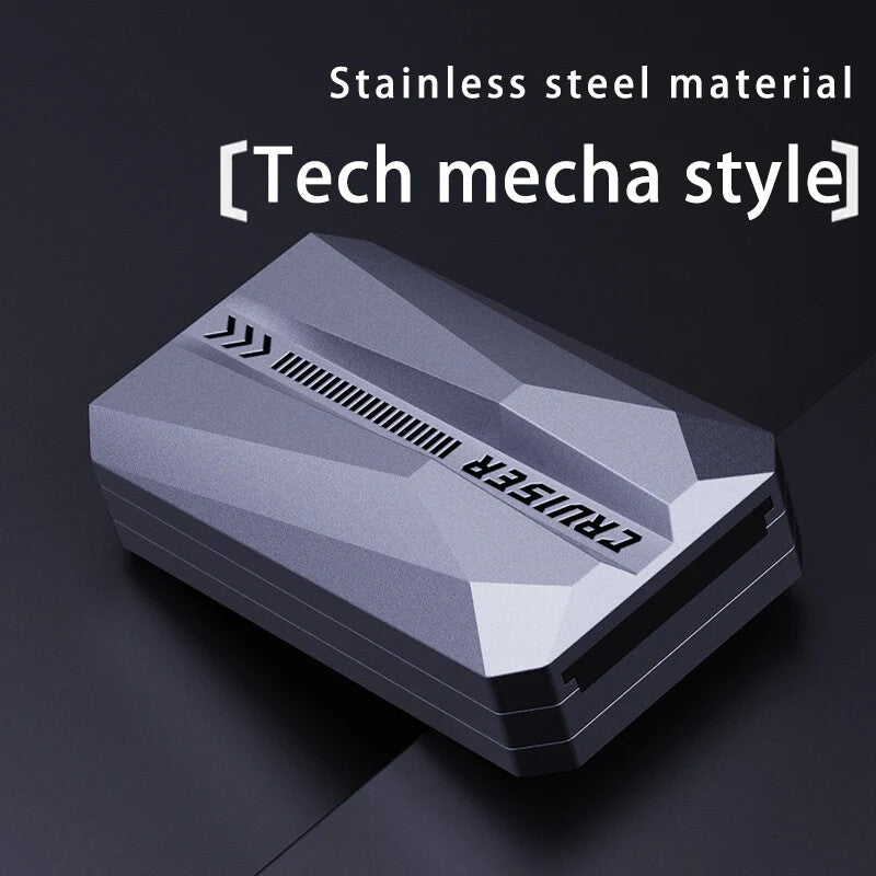 EDC Mechanical Card-pushing Magnetic Slider Stainless Steel Fidget Toys Gift 07FC0E-D4 - KOEEK