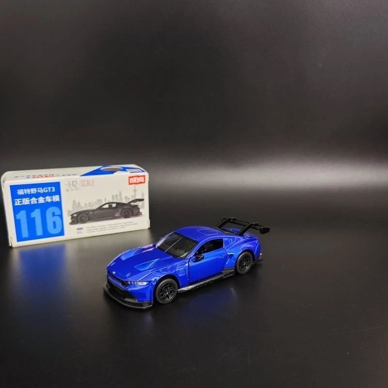 1:43 Blue Ford Mustang GT3 Die-Cast Alloy Model Car Collectible Gift 07FC0E-D4 - KOEEK