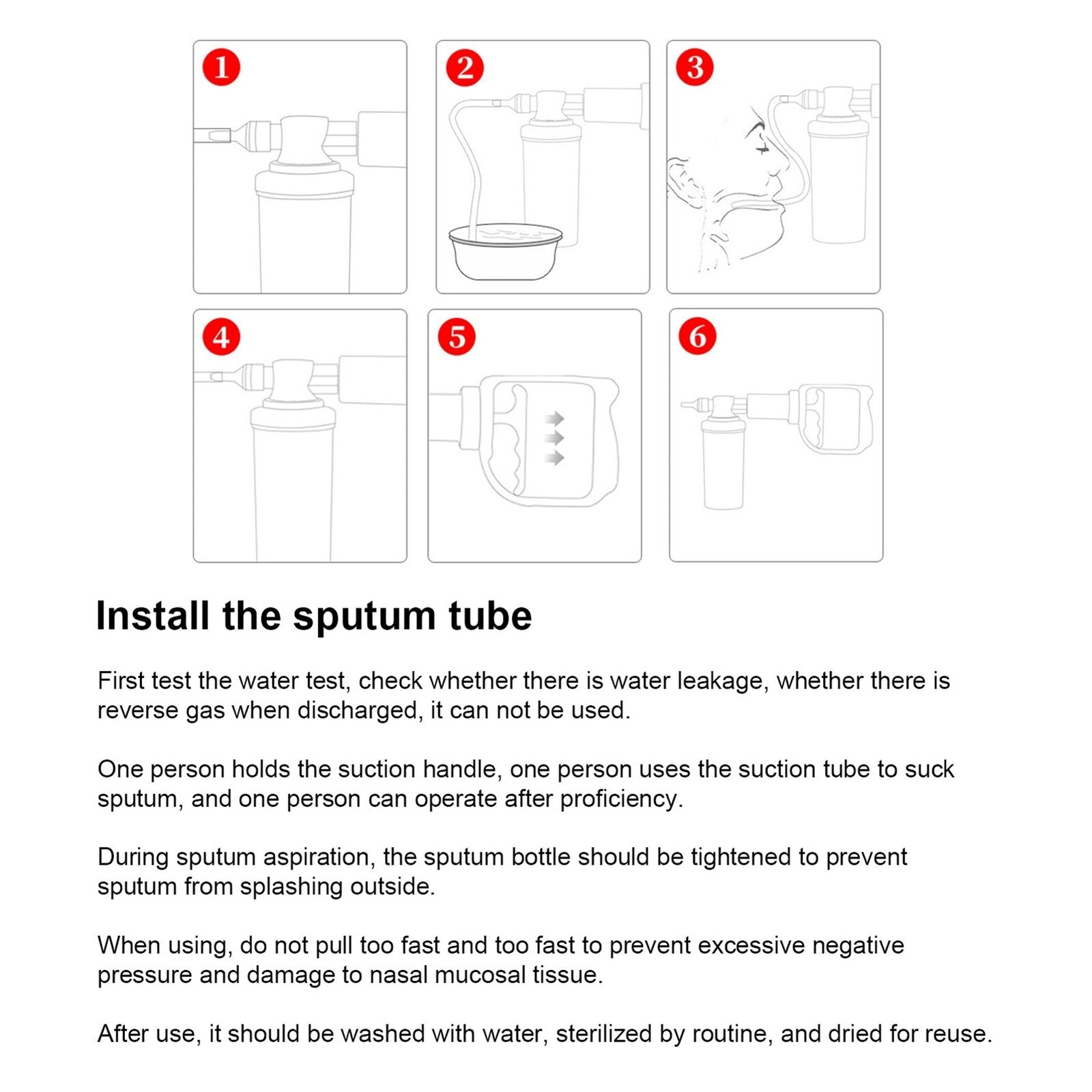 new Portable Handheld Sputum Suction Pump Household Manual Phlegm Suction Pump koeek - KOEEK