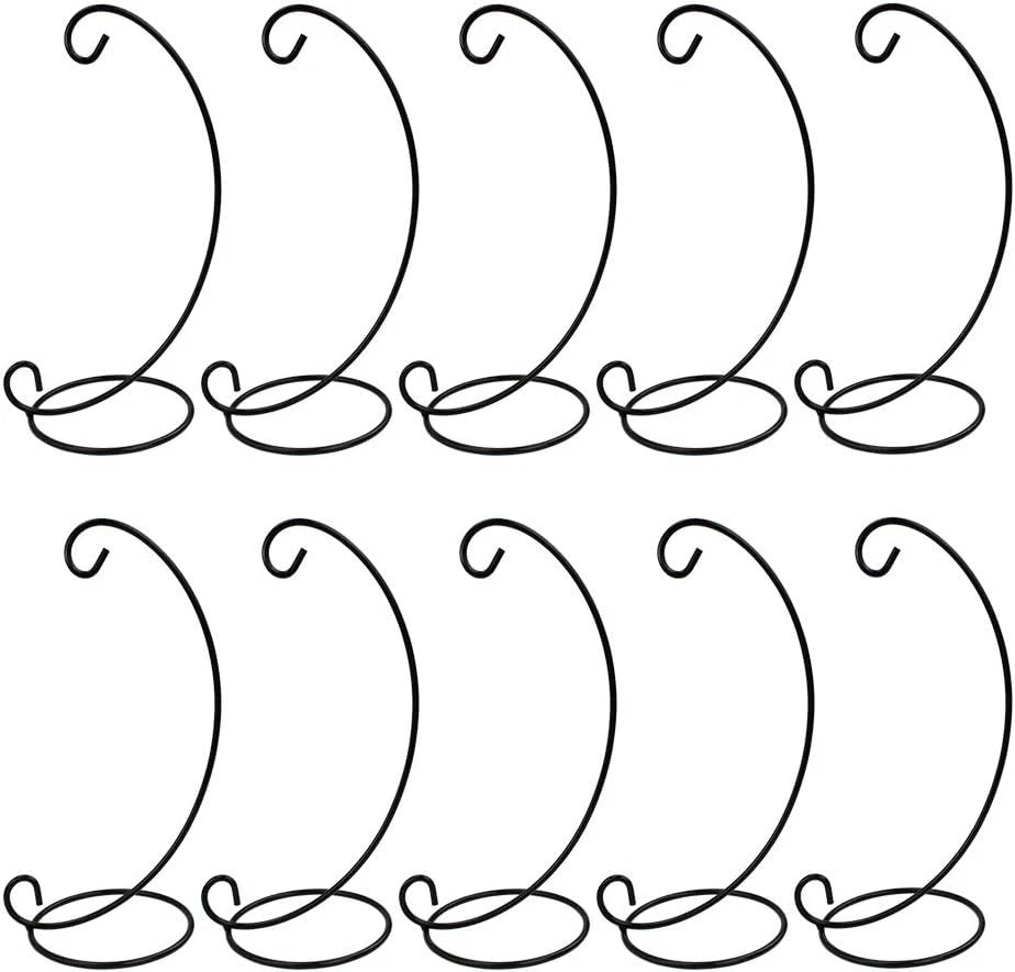 Christmas decoration display rack, 10-piece black wrought iron hanging bracket 07FC0E-D4 - KOEEK