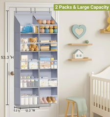 2-piece door storage rack, large-capacity wardrobe door hanging storage rack 07FC0E-D4 - KOEEK