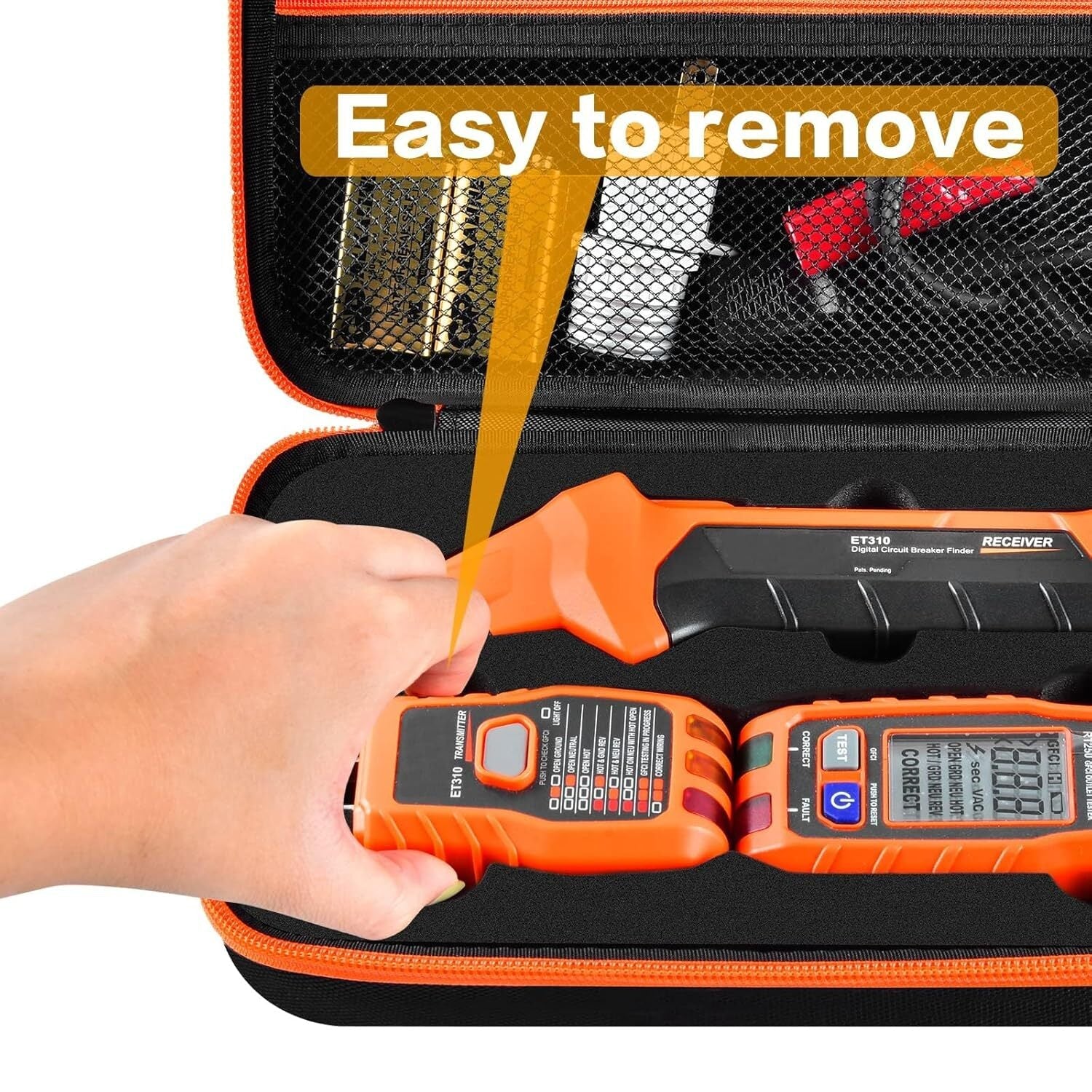 new Storage Case for Klein Circuit Breaker Finder, Outlet Repair Kit & GFCI Black 07FC0E-D4 - KOEEK
