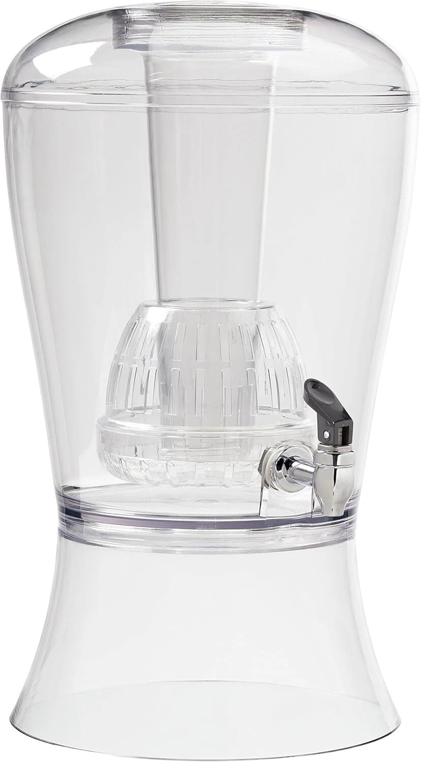 Beverage Dispenser with Ice Cylinder and Fruit Infuser, 3 Gallon, Clear 07FC0E-D4 - KOEEK