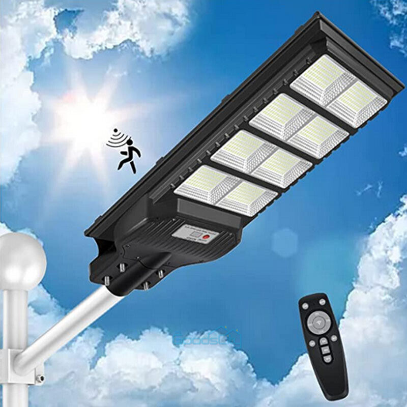 ny 2 STK 9900000000LM 800W Watt Kommerciel Solar Street Light Dusk To Dawn Road Lamp