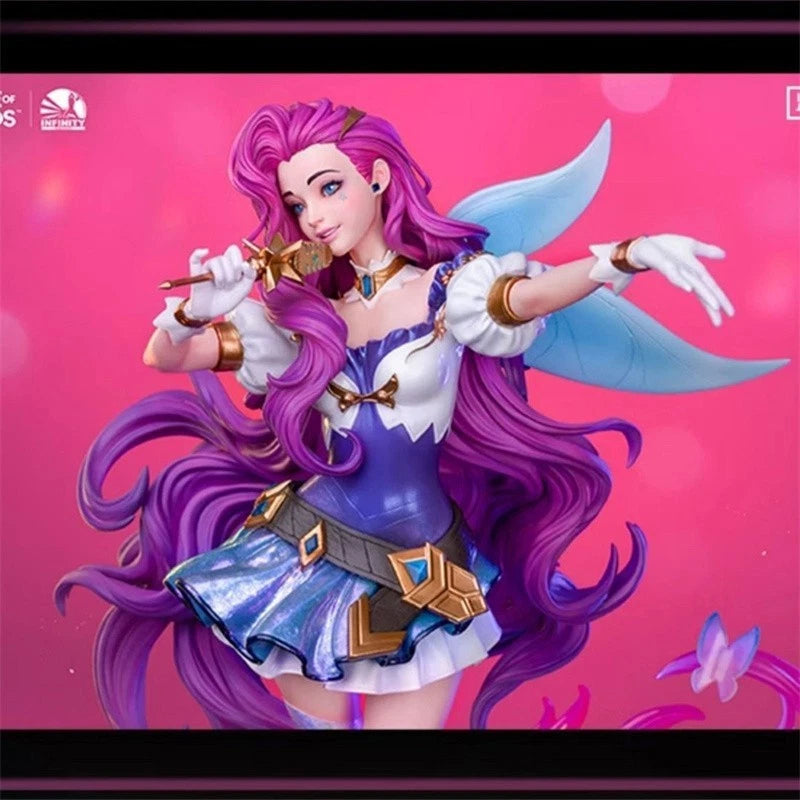 Official League of Legends Seraphine 1/4 LED Light GK Figure Resin Statue Model 07FC0E-D4 - KOEEK
