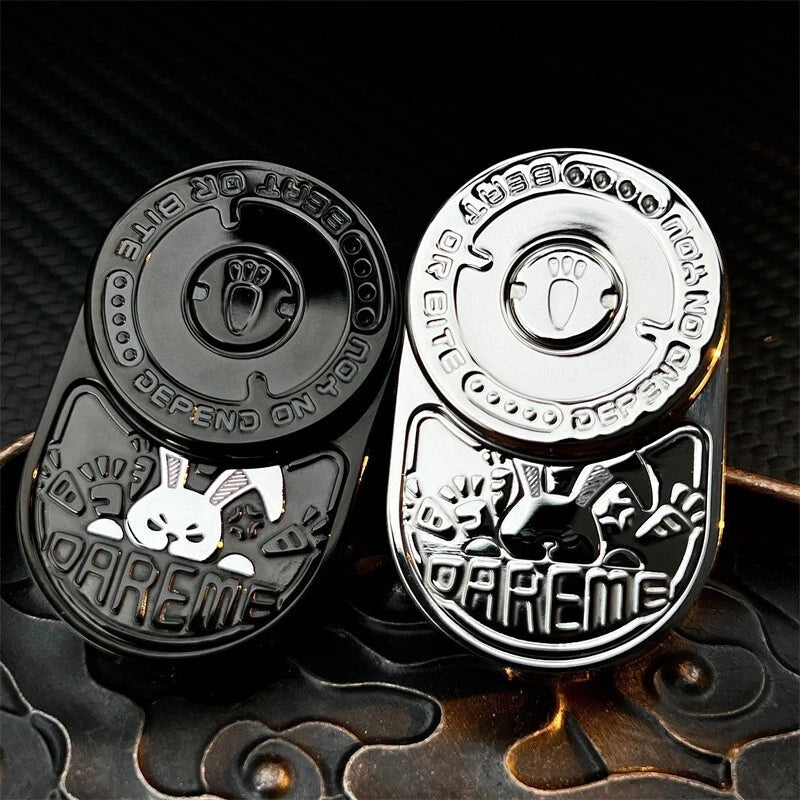 Angry Rabbit Fidget Slider Stainless Steel Mechanical Ratchet Fidget Men EDC Toy 07FC0E-D4 - KOEEK