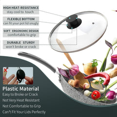 new 2 Pack Universal Silicone Pot Lid Replacement Knob, Heat Resistant Pan black 07FC0E-D4 - KOEEK