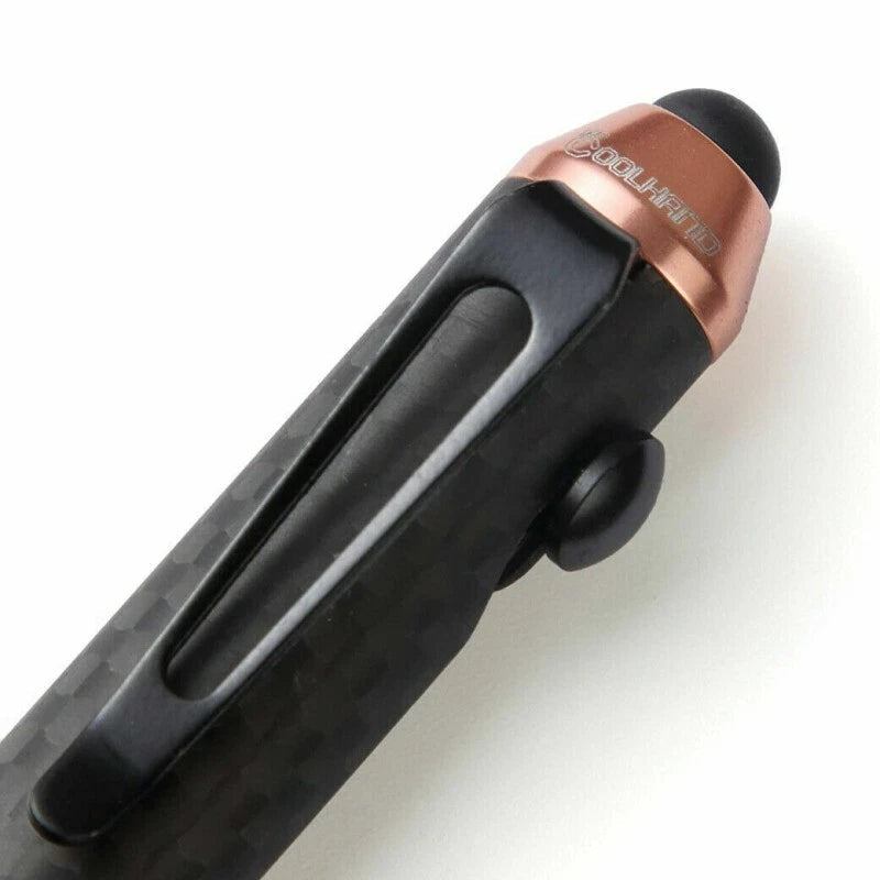 Carbon Fiber Aluminum Alloy Ballpoint Pen Signature Writing Pocket Pen EDC Gift 07FC0E-D4 - KOEEK