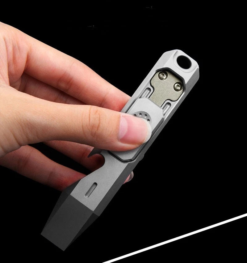 EDC Titanium Alloy Multi Tools Pry Bar Crowbar Fidget Clicker Toy Stress Relief 07FC0E-D4 - KOEEK