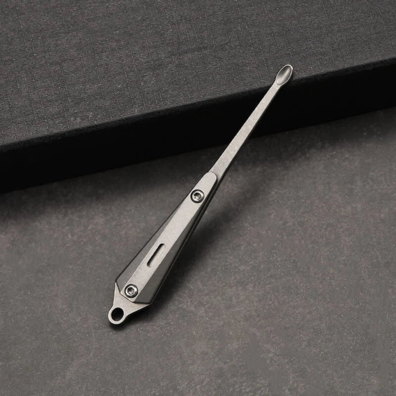 EDC Large Titanium Alloy Earwax Cleaner Ear Pick Wax Remover Spoon Clean Health 07FC0E-D4 - KOEEK