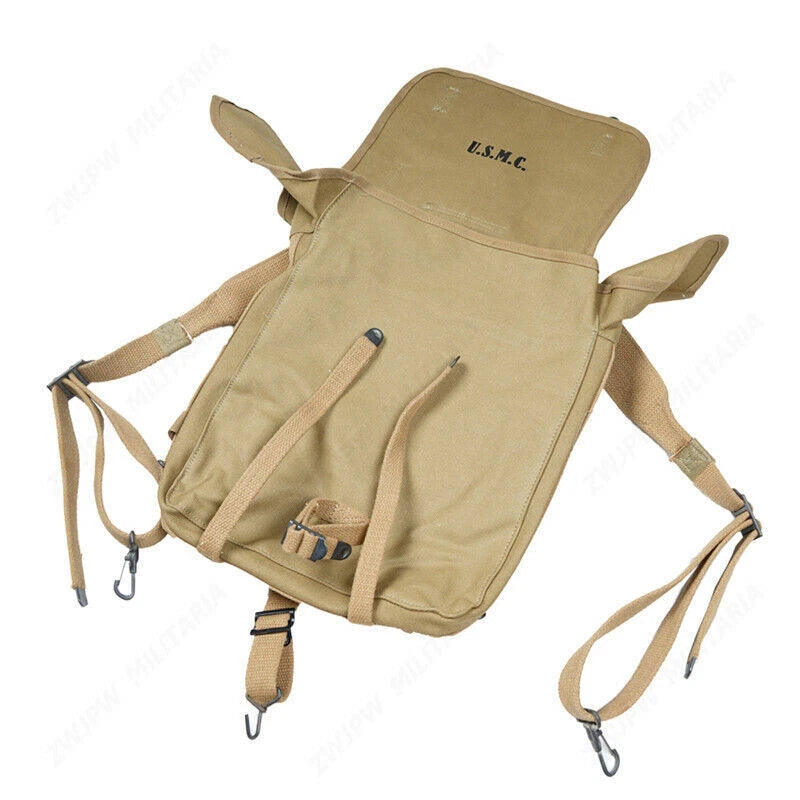 WW2 USMC M1941 Haversack Tactical Field Military Hunting Replica Backpack 07FC0E-D4 - KOEEK