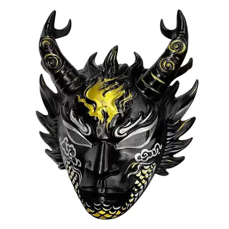 Traditional Chinese Mythological Mask Wearable Masquerade Cosplay Mask Bar Decor 07FC0E-D4 - KOEEK