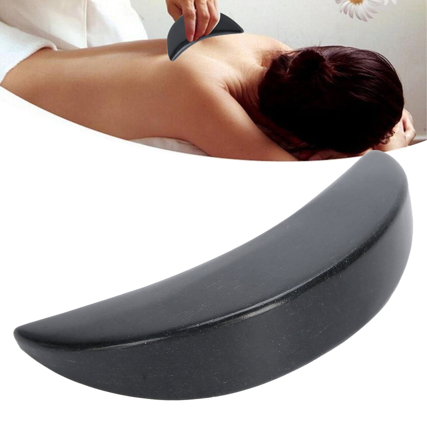 new Natural Basalt Hot Cold Gua Sha Massager Stone Back Scraping Release SPA Therapy koeek - KOEEK