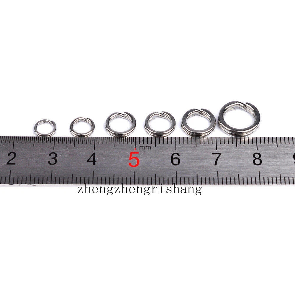 1000Pcs/ Pack Stainless Steel Heavy Duty Fishing Split Rings Big Game Saltwater 07FC0E-D4 - KOEEK