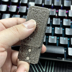 EDC Fidget Toys Metal Skull Fidget Slider Toy Adult Fidget Blocks ADHD Tool Toy 07FC0E-D4 - KOEEK