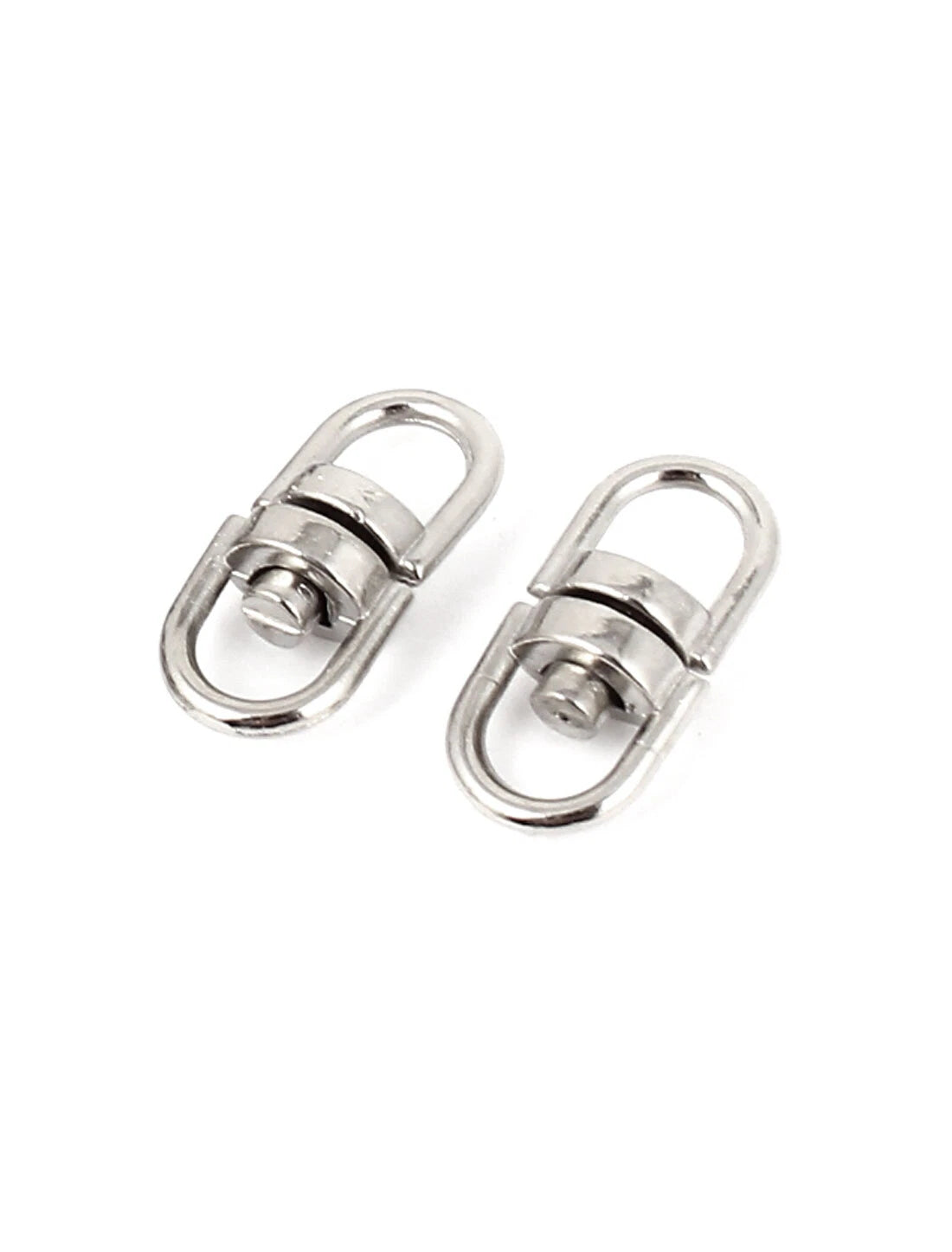 45 Pcs Silver Tone Metal Double Ended Swivel Key Ring Clasp Clip Connectors 07FC0E-D4 - KOEEK