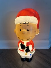 Charlie Brown Blow Mold 22" Peanuts Santa Christmas LED Lighting Decoration 07FC0E-D4 - KOEEK